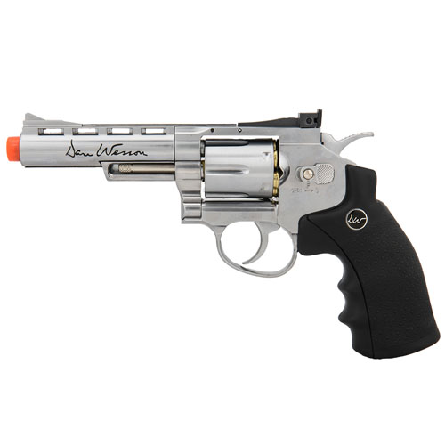 Dan Wesson MB-S CO2 Silver US Airsoft Revolver - Orange Tip