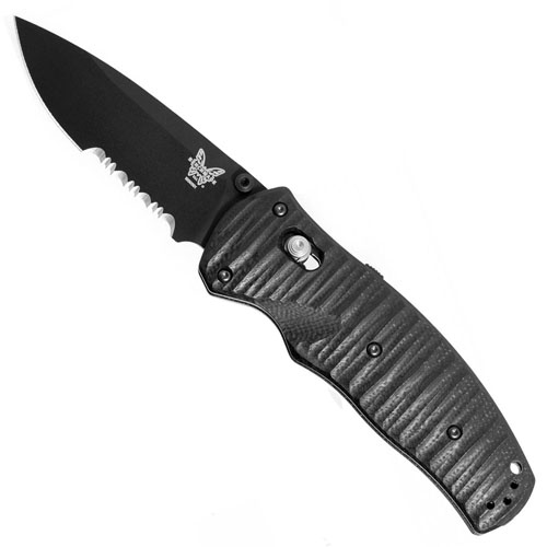 Benchmade Volli Axis-Assisted Black Combo Edge Folding Knife