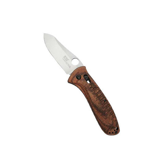 Benchmade Bone Collector Large Axis Brown Walnut Handle Folding Knife