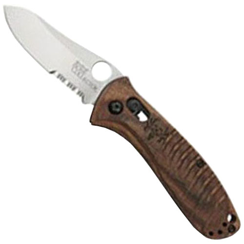 Benchmade Combo Edge Walnut Handle Knife