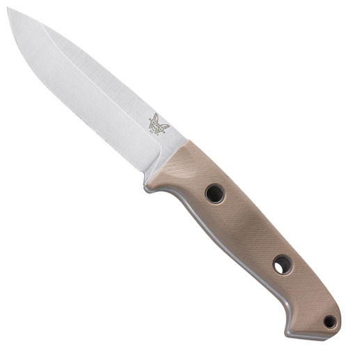 Benchmade Bushcrafter 4.43 Inch S30V Satin Fixed Blade Knife