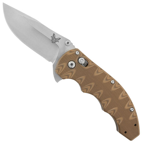 Benchmade 3.05 Inch Satin Plain Blade Flipper Folding Knife