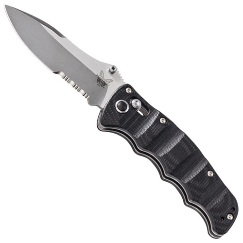 Benchmade Nakamura Axis Satin Combo Blade Folding Knife