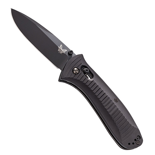 Benchmade 3.42 Inch Black Plain Edge Blade Presidio Folding Knife