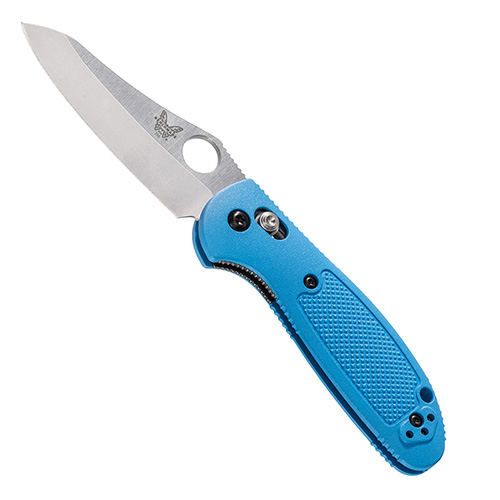 Benchmade Mini Griptilian 2.8 Inch Satin Plain Blade Folding Knife