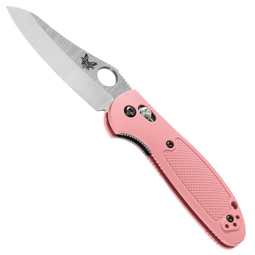 Benchmade Mini Griptilian Axis Lock 2.9 Inch Plain Satin Blade Folding Knife