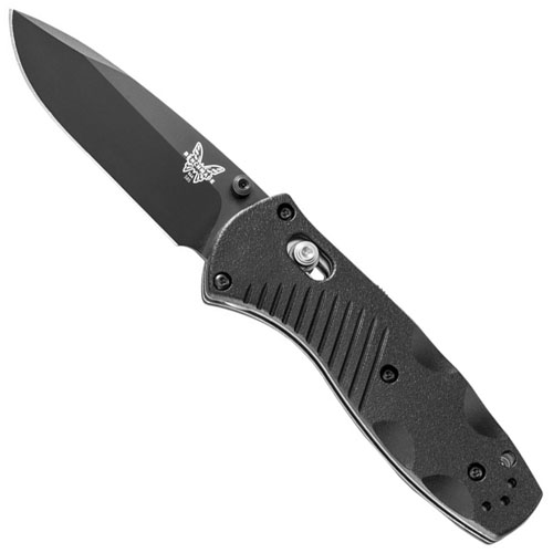 Benchmade Mini-Barrage 2.91 Inch Black Plain Blade Folding Knife