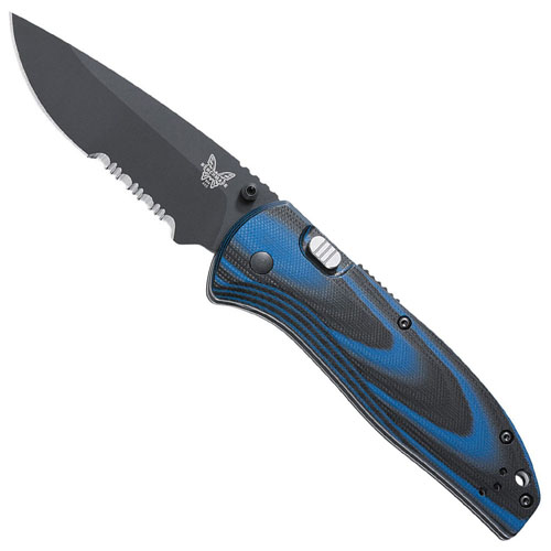 Benchmade APB Assisted 3.6 Inch Combo Blade Black Folding Knife