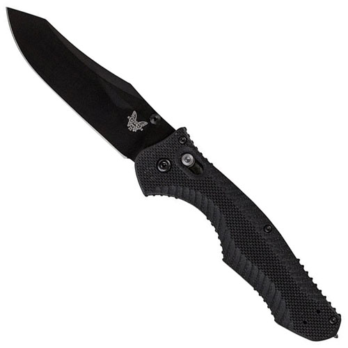 Benchmade CPM-M4 Black Plain Blade Osborne Contego Folding Knife