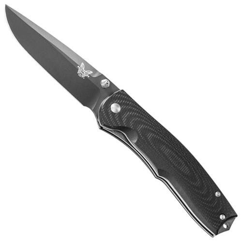 Benchmade 3.6 Inch Black Plain Blade Torrent Assisted Folding Knife