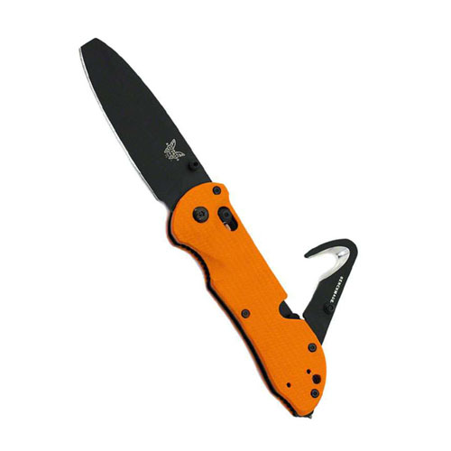 Benchmade Triage Rescue Black Plain Blunt Tip Blade Folding Knife