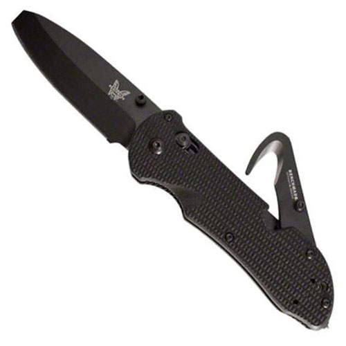 Benchmade Triage Rescue 3.5 Inch Black Plain Blunt Tip Blade Folding Knife