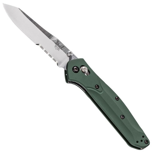 Benchmade 3.4 Inch S30V Satin Combo Blade Osborne Folding Knife
