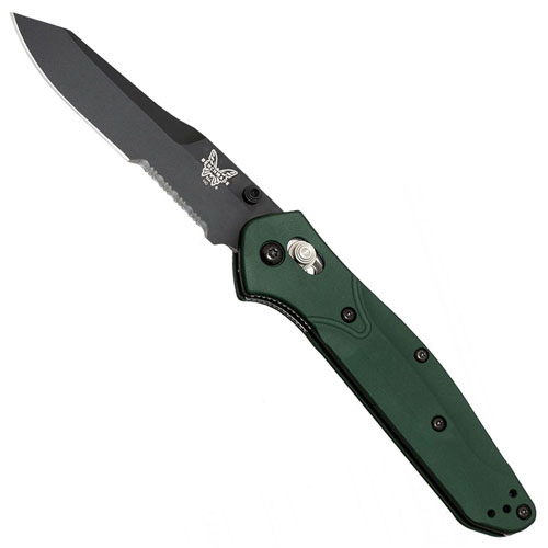 Benchmade 3.4 Inch S30V Black Combo Blade Osborne Folding Knife