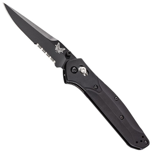 Benchmade Osborne 3.4 Inch S30V Black Combo Blade Folding Knife