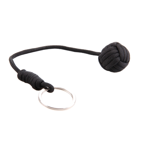 Black Ballbearing With Paracord Keychain