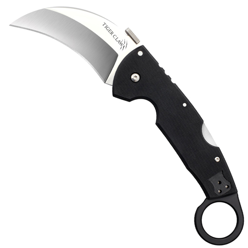 Cold Steel Tiger Claw Plain Edge Black Folding Knife