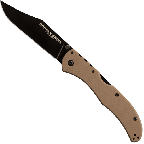 Broken Skull Steve Austin Folding Knife - Tan