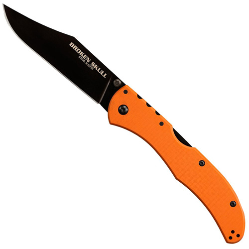 Broken Skull Steve Austin Folding Knife - Orange