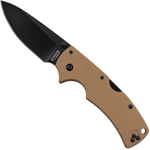 Cold Steel American Lawman EDC Folding Knife, Tan