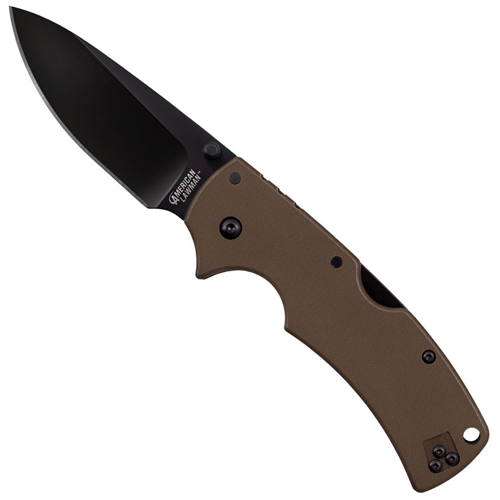 Cold Steel American Lawman EDC Folding Knife, Dark Earth
