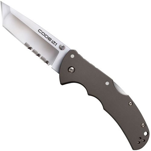 Cold Steel Code-4 Tanto Point Half Serrated Edge Folding Knife