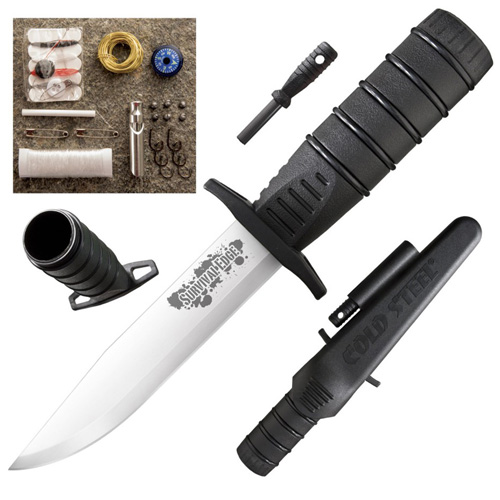 Cold Steel Survival Edge Black Handle Fixed Blade Knife