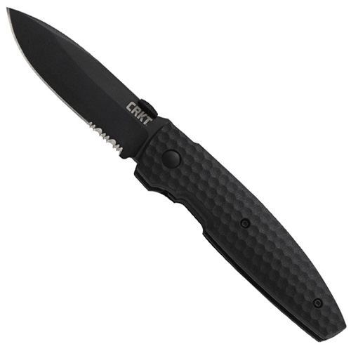 CRKT Aux Folder Lucas Burnley Serrated Knife