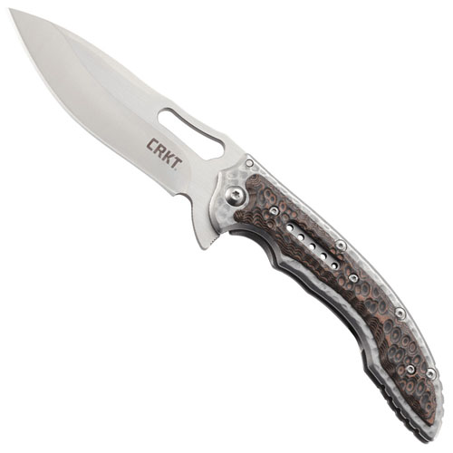 CRKT Ikoma Fossil Plain Blade Folding Knife
