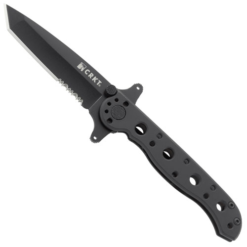 CRKT M16 Stainless Tanto Combination Edge Black Handle