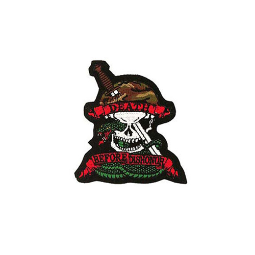 Patch 4 Inch Death Before Dishnr Skull-Snake