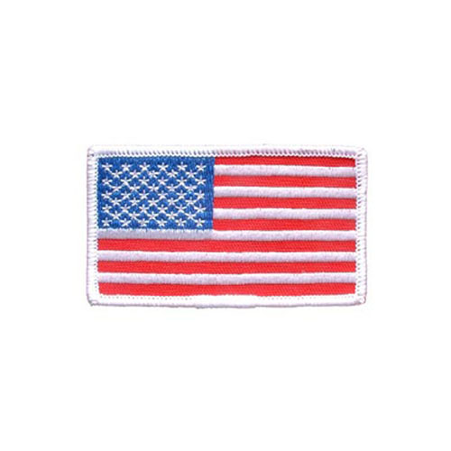 USA Ractangle White Flag Patch