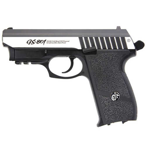 G&G GS-801 Silver CO2 Airsoft gun With Laser