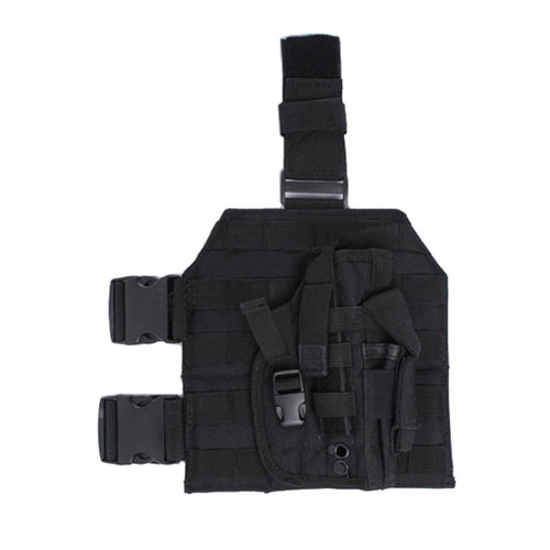 Police Molle Leg Black gun Holster
