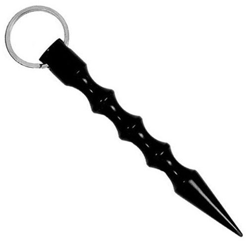 Pen Type Self Defense Aluminum Pointed Kubaton Black