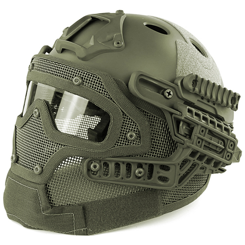 Full-Face Mask Combat Helmet (Foliage)
