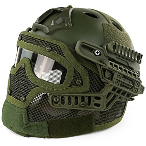 Full-Face Mask Combat Helmet (Olive Drab)
