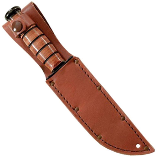 Ka-Bar 1-1217I-1 Plain Brown Leather Sheath