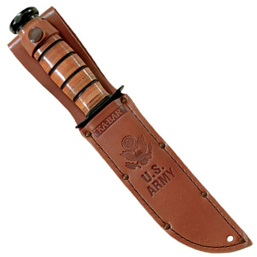 Ka-Bar 3-1220S-5 Army Logo Brown Leather Sheath