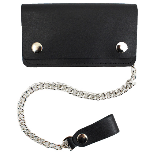 Genuine Leather 6 Inch Biker Wallet