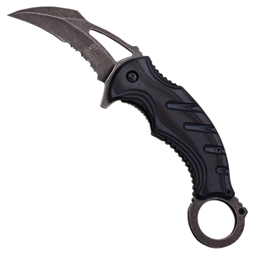 Mtech A833 Stonewashed G-10 Handle Folding Knife - Grey