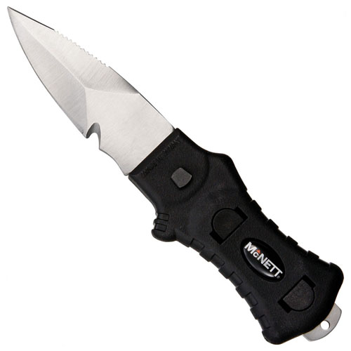 McNett Samish Stiletto Black Handle Knife 3 Inch Kydex Sheath