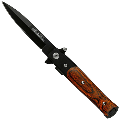 Tac-Force Spear Point Folding Blade Knife - Pakkawood