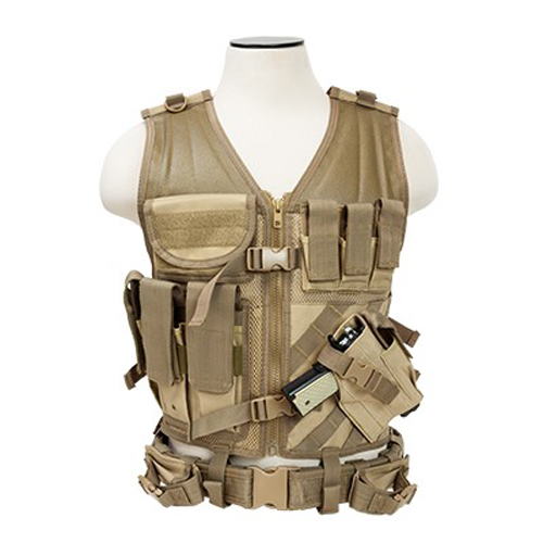 NcSTAR Large Tactical Vest - Tan