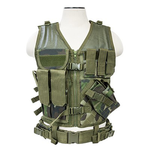 NcSTAR Large Tactical Vest - Woodland Camo