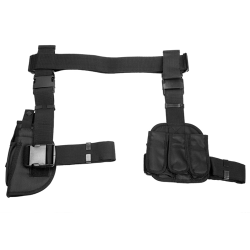 Ncstar 3pcs Drop Leg Black Gun Holster And Magazine Holder