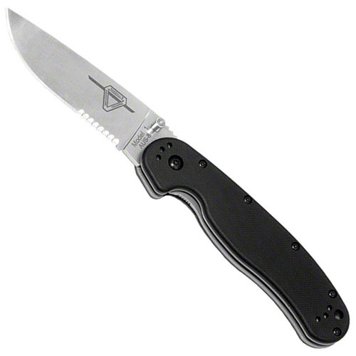 OKC RAT Folder Satin Partial Plain Edge Serration Knife