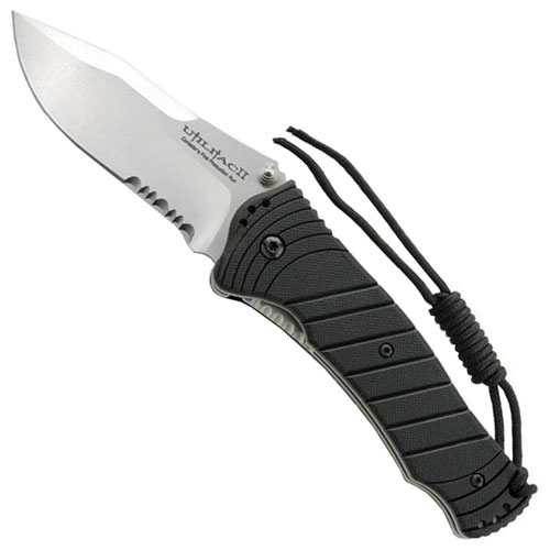 OKC JPT 3S Drop Point Black Square Handle SS