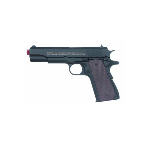 Colt 1911 Black Brown BAX Spin-up Clam Full Metal Body Gun
