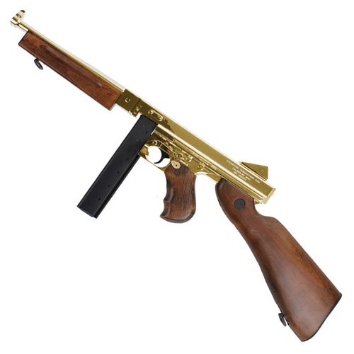 King Arms M1A1 HI Grade Gold Thompson Airsoft Rifle